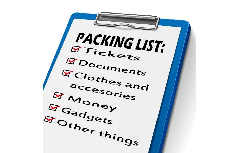Cabin food packing list