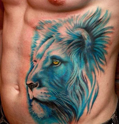 Lion Hip Tattoo Design 