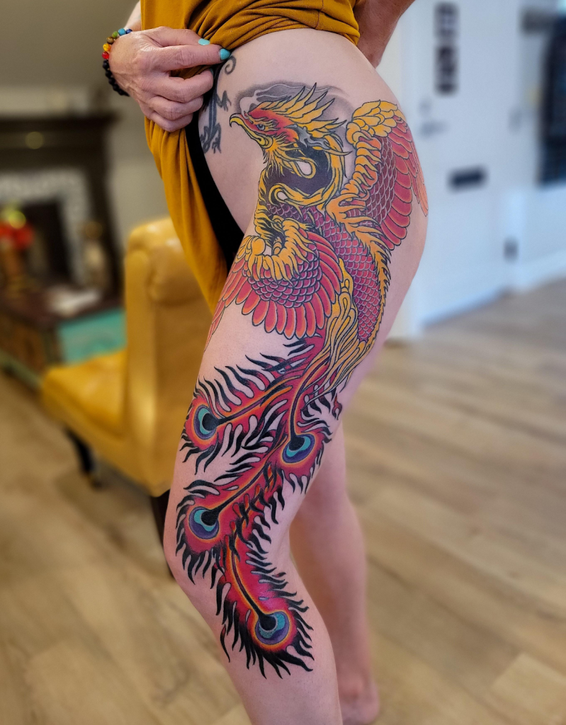 Dragon Hip Tattoo Design 