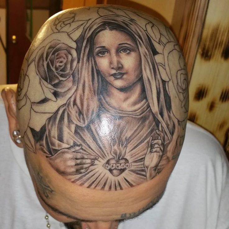 Tattoo of Virgin Mary and Child