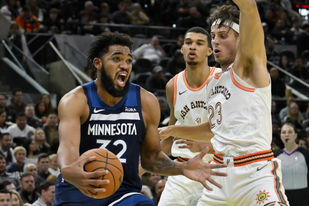 Timberwolves Hold off Spurs 117-110 for Fifth Straight Win