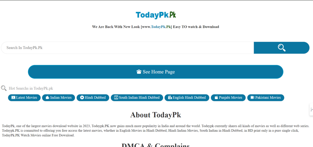 TodayPk Movies: Watch Online and Downloan Movies in