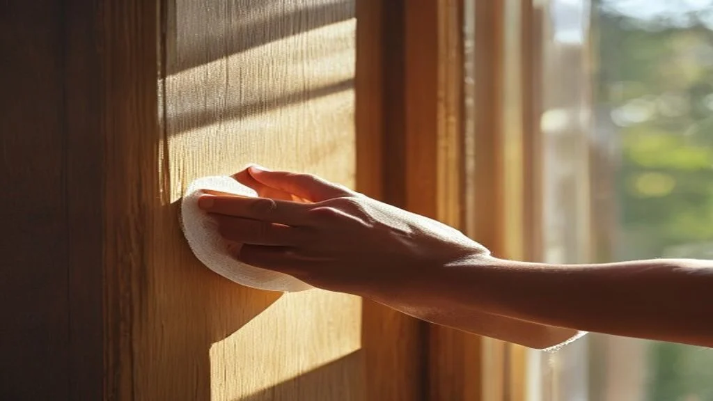 Fitting weatherstripping along a door frame to stop draughts