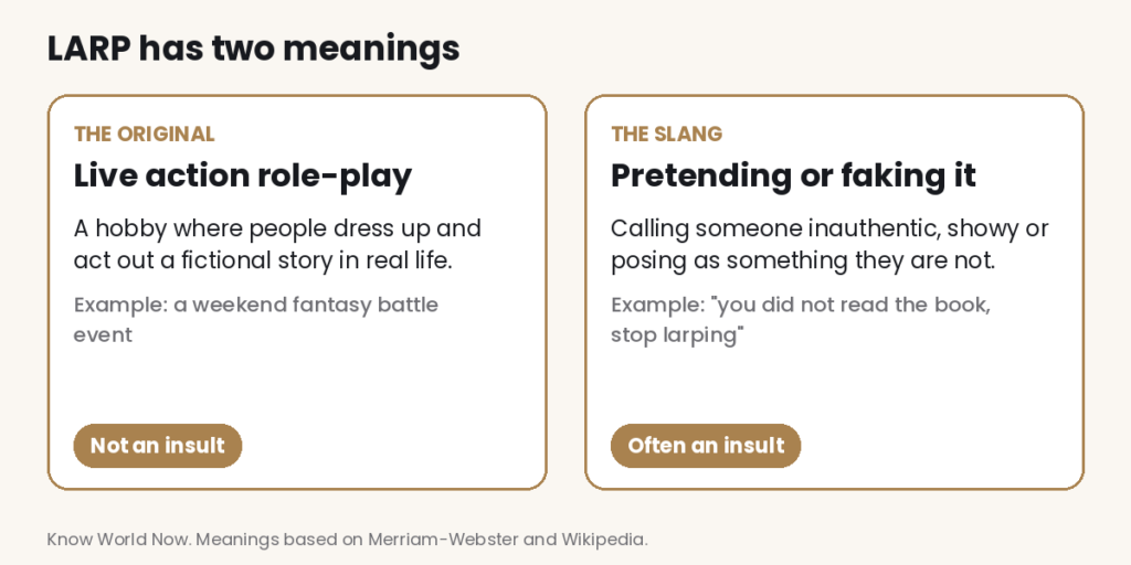 LARP Meaning Slang: What 